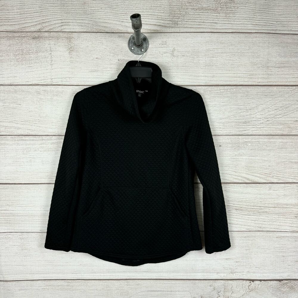 Stoic Women's Black Quilted High Neck Pullover Jacket Size Medium